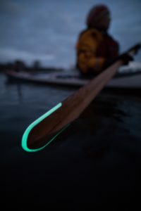glowing in the water
